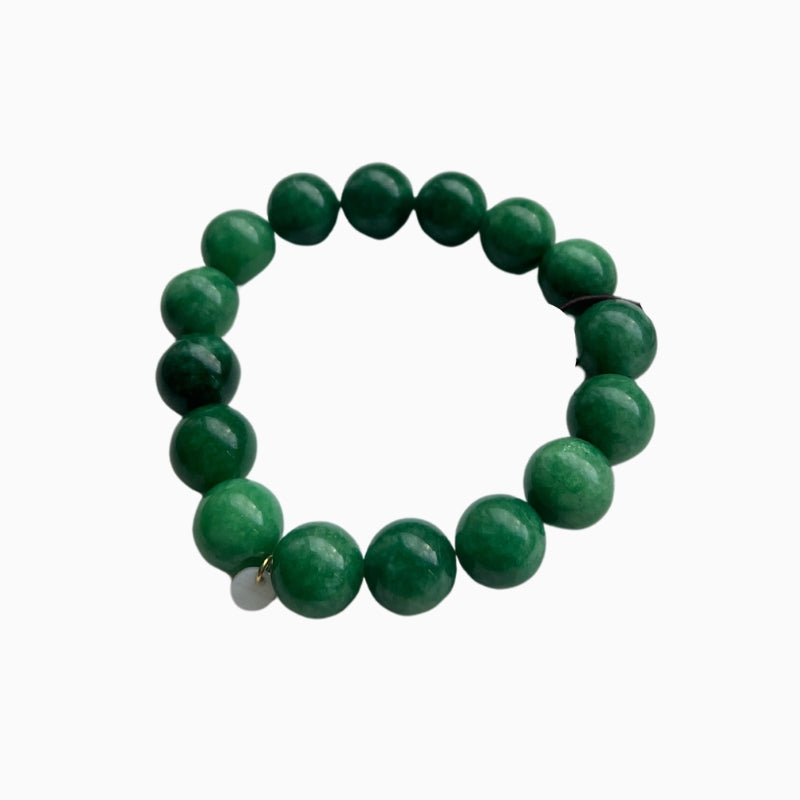 Chunky Green Jade | Crystal bracelet